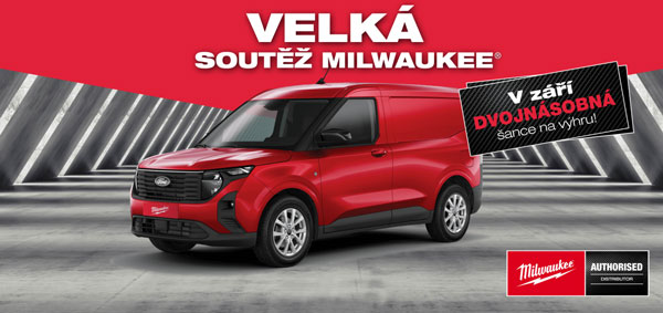 Velká soutěž Milwaukee o automobil Ford Transit Courier!